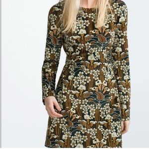 Zara Trafaluc Patterned Mini Dress; Size S; Retro Floral
